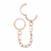 Rosy Gold Adjustable Metal Handcuffs with Quick Release, Rose Gold Finish