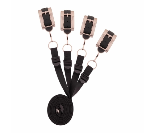 Rosy Gold Under-Mattress Restraint Set Black - Adjustable Comfort System