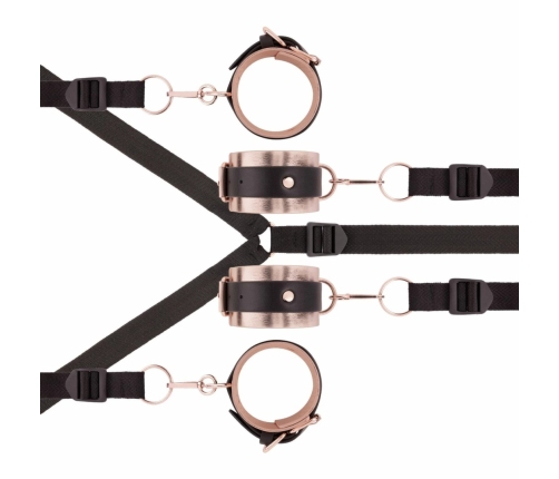 Rosy Gold Under-Mattress Restraint Set Black - Adjustable Comfort System