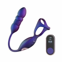 Hueman Deep Impact Dual-Action Silicone Intimate Ring Purple
