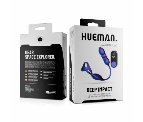 Hueman Deep Impact Dual-Action Silicone Intimate Ring Purple