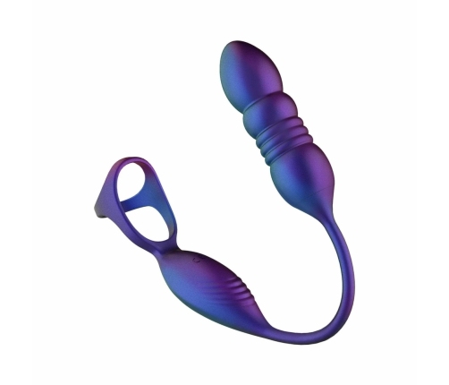 Hueman Deep Impact Dual-Action Silicone Intimate Ring Purple