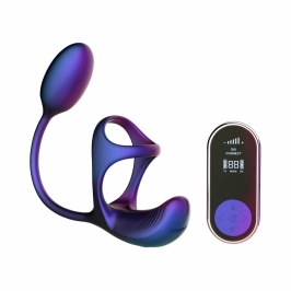 Hueman Halo Orbit Dual-Motor Intimate Ring, Purple, Remote-Controlled