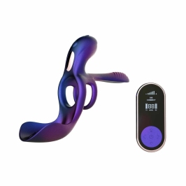 Hueman Zenith Intimate Ring with Dual Stimulation, Purple, Remote Control