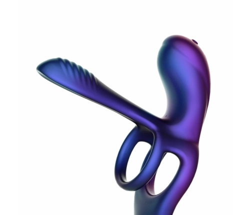 Hueman Zenith Intimate Ring with Dual Stimulation, Purple, Remote Control