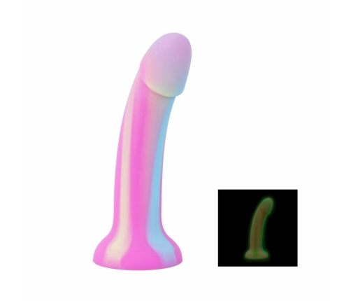 Easytoys Dildo Collection Candy Swirl Pink Silicone Glow-in-the-Dark 18cm