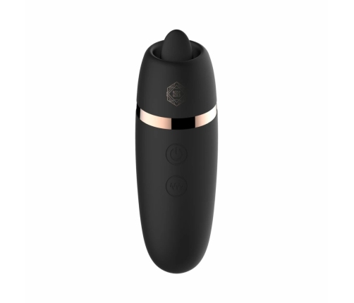 Rosy Gold Licking Stimulator Black with Premium Charging Case - Compact Design