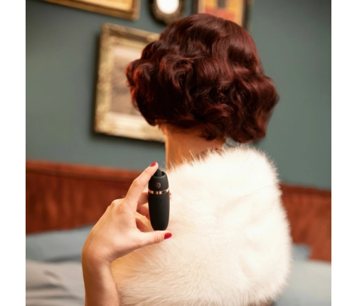 Rosy Gold Licking Stimulator Black with Premium Charging Case - Compact Design