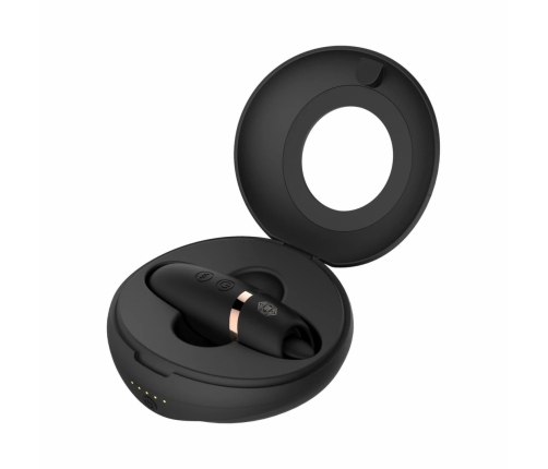 Rosy Gold Licking Stimulator Black with Premium Charging Case - Compact Design