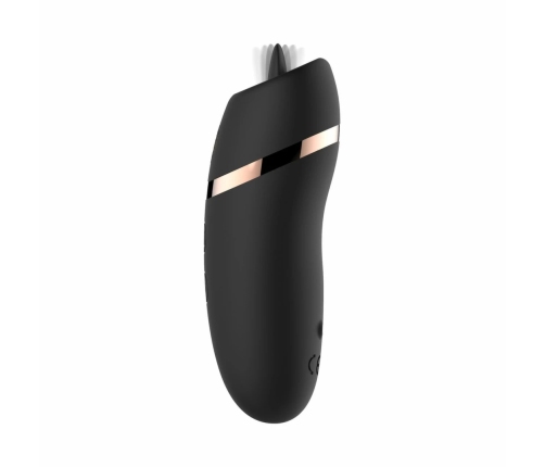 Rosy Gold Licking Stimulator Black with Premium Charging Case - Compact Design