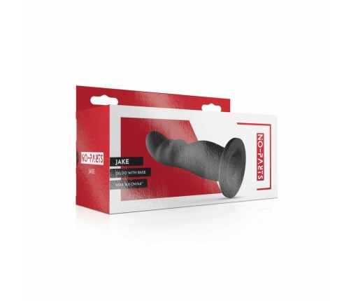 No-Parts Jake Intimate Model with Stable Base Black 16.8cm Silicone