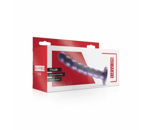 No-Parts Metallic Purple Intimate Silicone Model with Suction Base 17cm