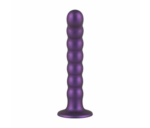 No-Parts Metallic Purple Intimate Silicone Model with Suction Base 17cm