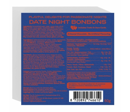 The Oh Collective Date Night Bonbon Caramel Chocolate 4pcs With Botanicals