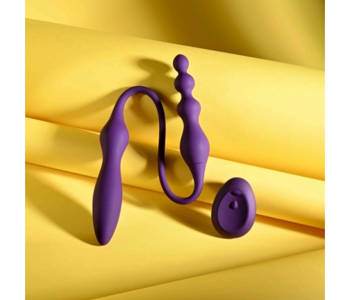 Playboy This & That Double-Ended Vibrator Purple 10 Modes Waterproof