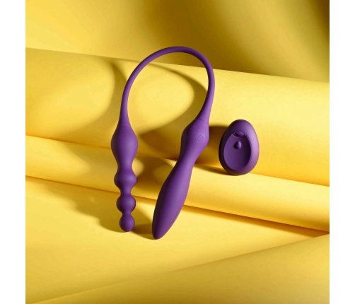 Playboy This & That Double-Ended Vibrator Purple 10 Modes Waterproof