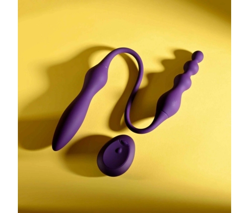 Playboy This & That Double-Ended Vibrator Purple 10 Modes Waterproof