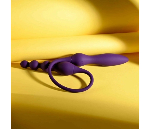 Playboy This & That Double-Ended Vibrator Purple 10 Modes Waterproof