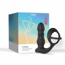 HoneyPlayBox Cyrus Pro Thrusting Anal Massager Black Silicone App-Controlled