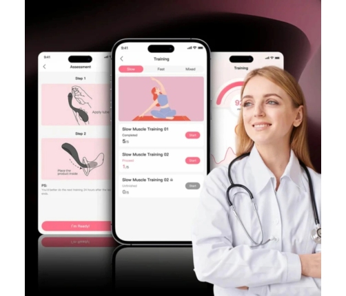 Honey Play Box PUFF Smart Kegel Trainer Red - Adjustable App-Controlled System