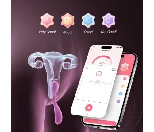 Honey Play Box PUFF Smart Kegel Trainer Red - Adjustable App-Controlled System