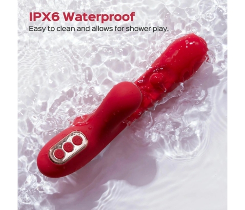 HoneyPlayBox Tickler Red - Wiggling & Tapping Multi-Function Vibrator