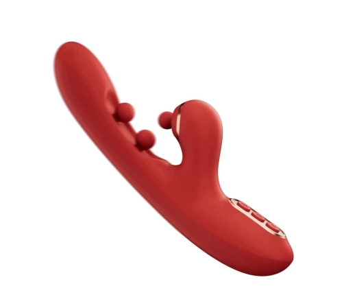 HoneyPlayBox Tickler Red - Wiggling & Tapping Multi-Function Vibrator