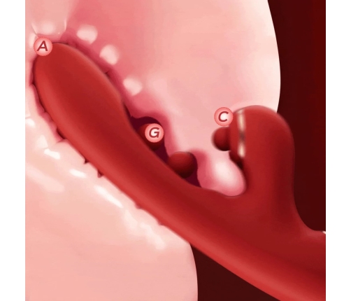 HoneyPlayBox Tickler Red - Wiggling & Tapping Multi-Function Vibrator