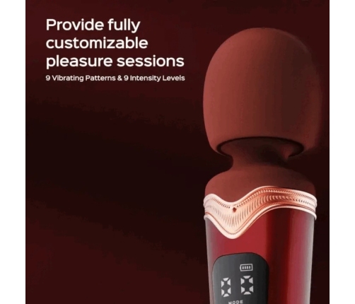HoneyPlayBox Stormi Red Wand - Heating, 9 Modes, Magnetic Charging
