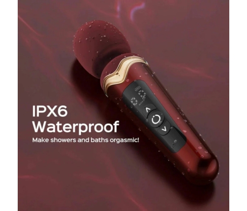 HoneyPlayBox Stormi Red Wand - Heating, 9 Modes, Magnetic Charging