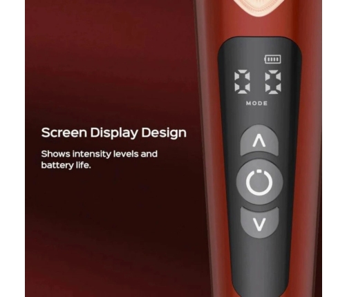 HoneyPlayBox Stormi Red Wand - Heating, 9 Modes, Magnetic Charging