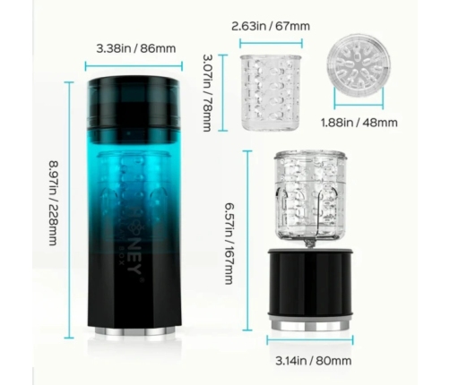 Honey Play Box Adrian Rotating Water Spa Device Black IPX7 Waterproof