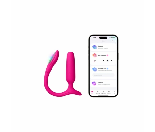 Lovense Lush Interactive Intimate Device Pink - App-Controlled, Light-Up Tail