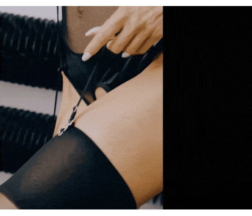 Obsessive Dominna Open-Front Black Teddy with Adjustable Choker S/M