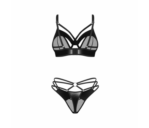 Obsessive Dominna 2-Piece Lingerie Set Black Adjustable Straps