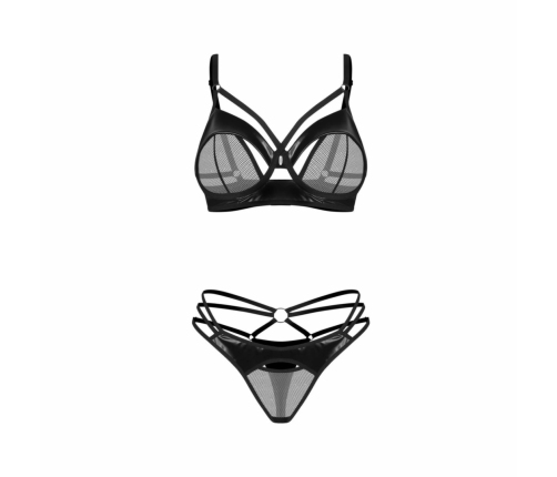 Obsessive Dominna 2-Piece Lingerie Set Black Adjustable Straps