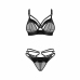 Obsessive Dominna 2-Piece Lingerie Set Black - Adjustable Straps & Mesh
