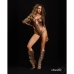 Obsessive Soranna Brown Bodysuit with Long Sleeves and Open Design