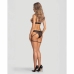 Obsessive Euridia Black 2-Piece Set with Geometric Strap Design XS/S