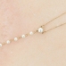 Otazu Pearl Anklet Cream - Elegant Adjustable Chain with Pearls One Size