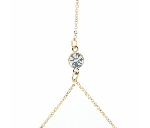 Otazu Harmony Crystal Anklet Transparent - Elegant Adjustable Chain One Size