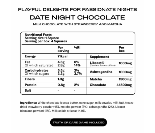 The Oh Collective Date Night Chocolate Matcha - Botanical Chocolate Experience