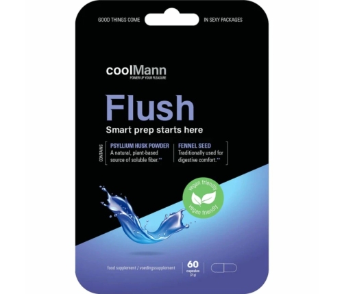 CoolMann Flush Fiber Complex Plant-Based Dietary Supplement 60 Capsules