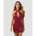 Obsessive Redya Dress Red - Glossy Adjustable Choker Bodycon Design 2XL/3XL