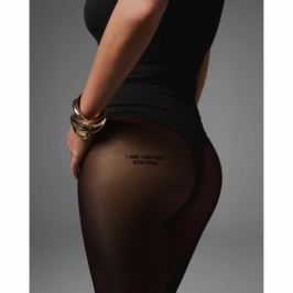 Obsessive Patrise Edition Premium Semi-Sheer Tights Black Limited Print S/M