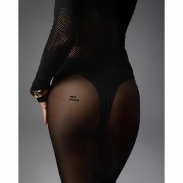 Obsessive Patrise Yours Tights Black - Semi-Transparent Modern Design S/M