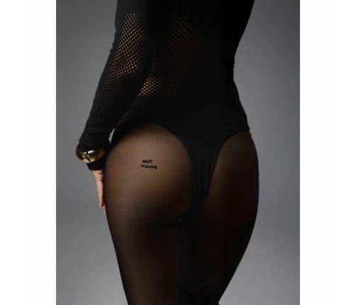 Obsessive Patrise Yours Tights Black - Semi-Transparent Modern Design S/M