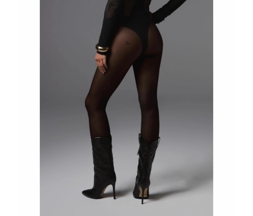 Obsessive Patrise Yours Tights Black - Semi-Transparent Modern Design S/M