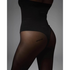 Obsessive Patrise Me Black Semi-Transparent Tights with Back Detail S/M