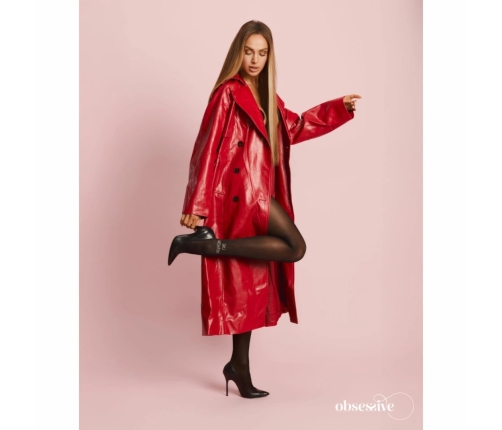 Obsessive Norless Girl Open Design Semi-Transparent Tights Black S/M